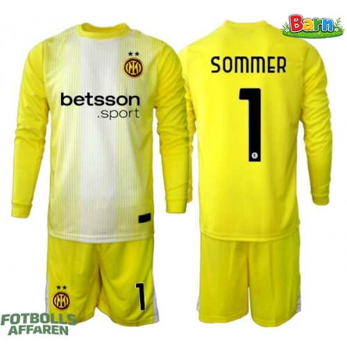 Inter Milan Yann Sommer #1 Målvakt Bortaställ Barn 2025-26 Långärmad (+ Korta byxor)